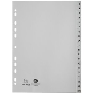 Exacompta 1720E Register DIN A4 mit 20 Taben, weiß,...