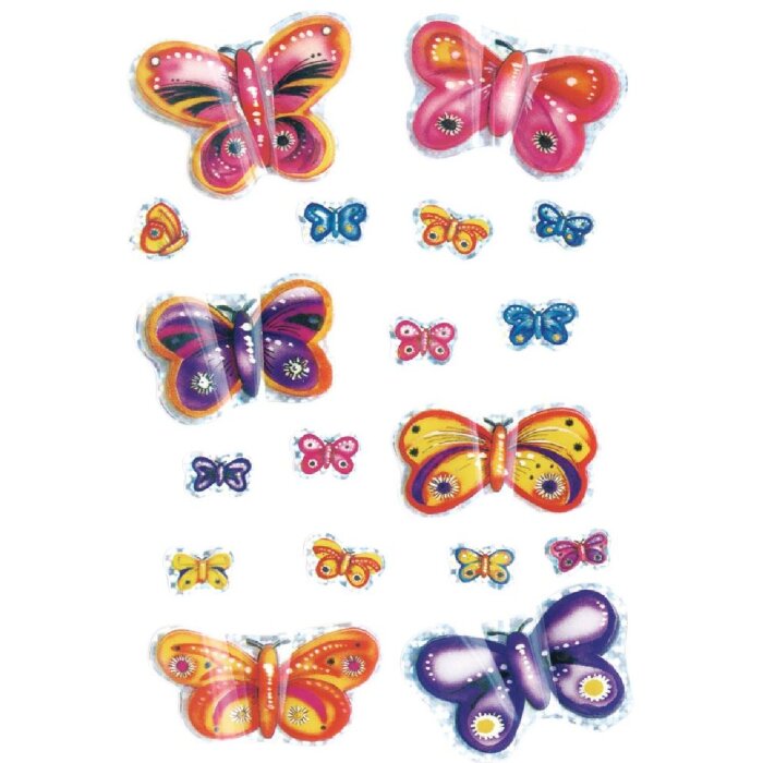HERMA 3D Schmetterlinge selbstklebend MAGIC Serie lebendige Farben 9x16 cm