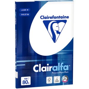 Drucker-Papier Clairalfa 100 Blat A4 weiß 80g