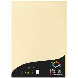 A4 Pollen Papier 120g 50 Blatt chamois