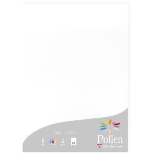 Clairefontaine Papier A4 Pollen 210g weiß 25 Blatt