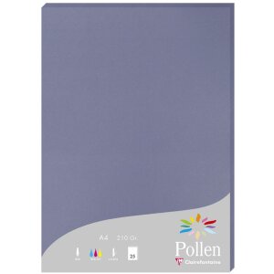 25 Blatt Papier Pollen, DIN A4, 210g Vergissmeinichtblau