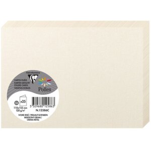 Clairefontaine Karte C6 Doppel 210g perlmutt elfenbein...