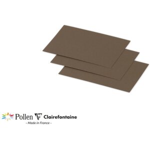 Pack 25 Karten Mini Pollen, 70x95mm, 210g Maulwurfbraun