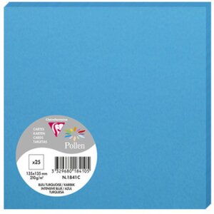 Pollen Pack 25 Karten 135x135mm 210g türkis