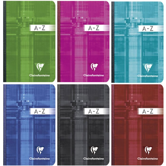 Clairefontaine Registerkladde Metric DIN A7 9x14cm 96 Blatt kariert Sortiert