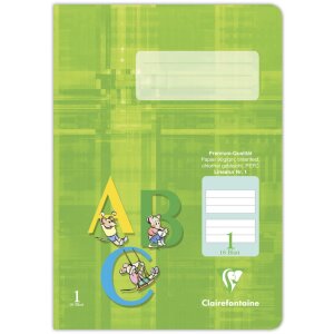 Schulheft A5 liniert 16 Blatt grüne Lineatur 1