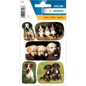 HERMA Sticker bezaubernde Hundewelpen verschiedene Rassen...