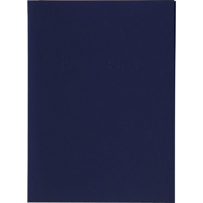 Walther Design Bewerbungsmappe blau mit Klemmleisten und Versandumschlag DIN A4