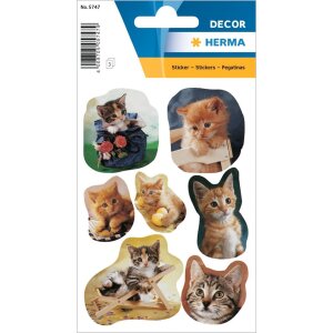 HERMA Sticker Verspielte Kätzchen Babykatzen-Motive...