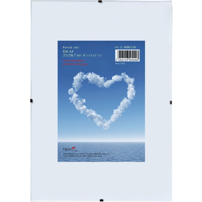 Клип-рамка HNFD 21x29,7 с антибликовым стеклом Безрамный держатель для фотографий