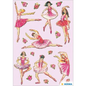 HERMA Magic Sticker Ballerinas 6158 rosa selbstklebend...