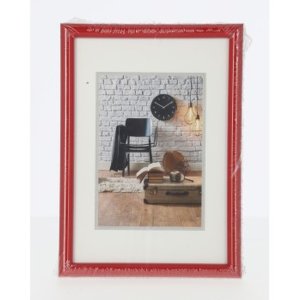 Пластиковая рамка Севилья 10x15 см красная