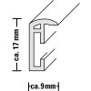 Мадридська пластикова рамка 15x20 см срібляста
