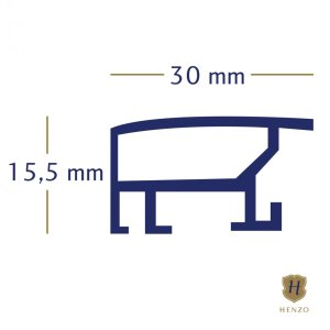 Алюмінієва рамка Henzo Luzern 50x70 см чорна з паспарту 40x60 см