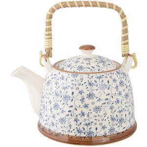Заварочный чайник Ø 14x14 см керамические цветы синий