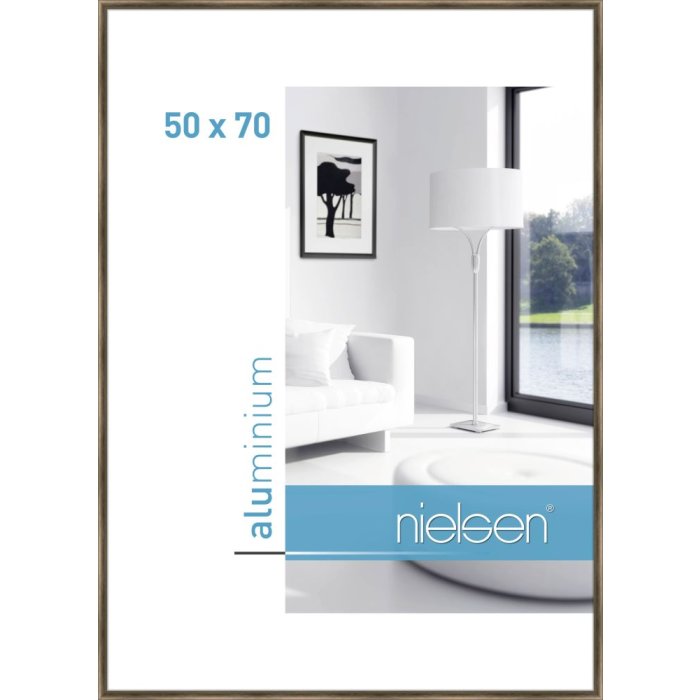 Алюмінієва рамка Nielsen Classic 50x70 см, структура горіх