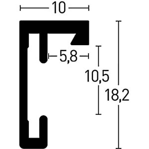 Алюминиевая рама Nielsen C2 24x30 см текстурированная серая матовая