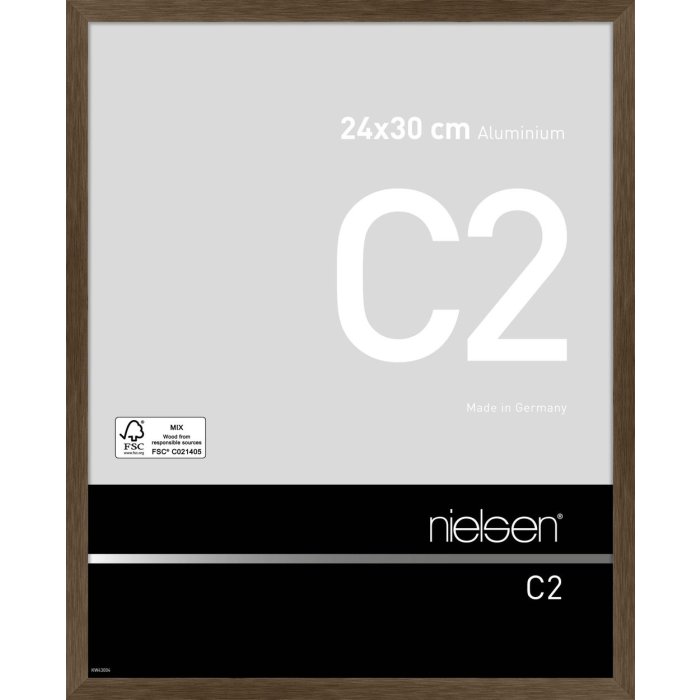 Nielsen алюминиевая рама C2 24x30 см структура орех матовый