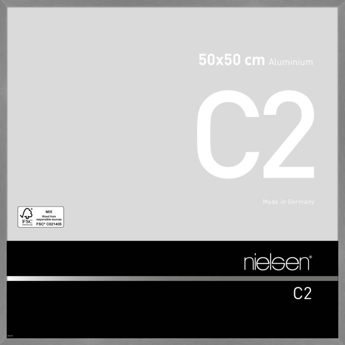 Алюмінієва рамка Nielsen C2 50x50 см структура сіра матова