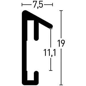 Nielsen алюминиевая рамка Pixel 13x18 см белая глянцевая
