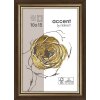 Деревяна рамка Аскот 10x15 см темно-коричнево-золотава