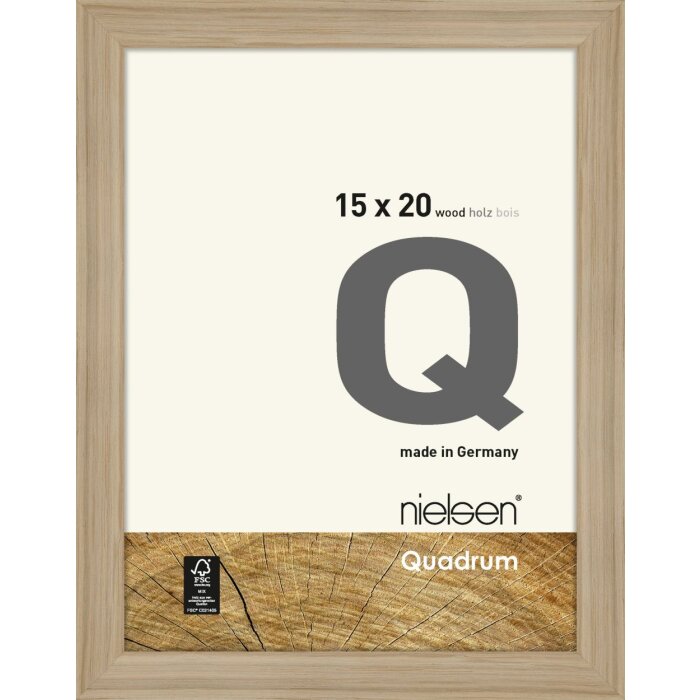 Деревяна рамка-кліпса Quadrum 18x24 см, натуральний дуб