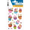 HERMA DECOR Sticker Cupcakes Glitzer Folienaufkleber 2 Blätter selbstklebend
