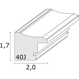 Деревянная рамка S40J Lona 13x13 см черная крашеная узкая