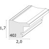 Деревянная рамка S40J Lona 13x13 см черная крашеная узкая