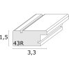 Деревянная рамка Deknudt S43RE 13x18 см белая - серебряный кант