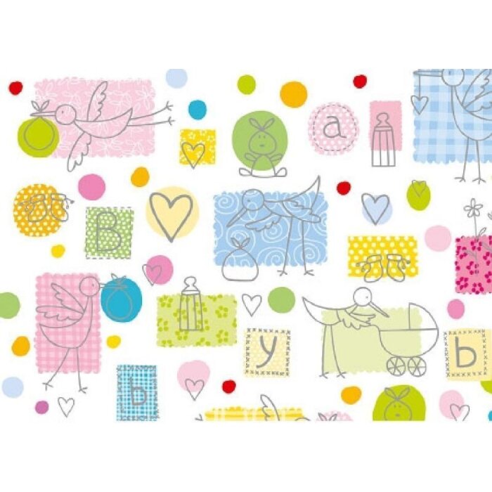 Artebene Papier 50x70cm Storch 80g Bastelpapier DIY Dekoration Verpackung