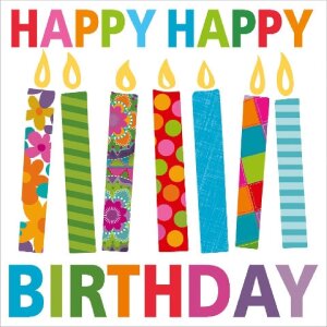 Minikarte Birthday Kerzen