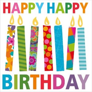 Minikarte Birthday Kerzen