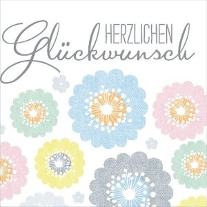 Minikarte Glückwunsch Blumen