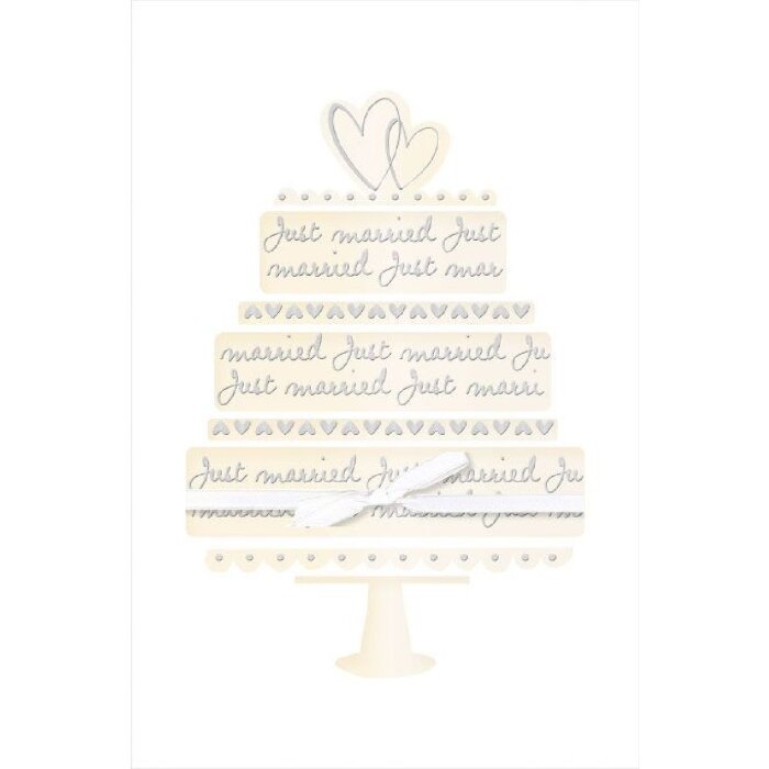 ARTEBENE Karte Just Married Torte Schleife Hochzeitskarte mit Umschlag