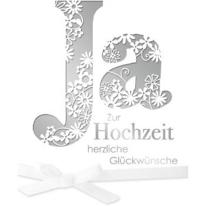 ARTEBENE Karte Hochzeit Ja Laser mit Umschlag