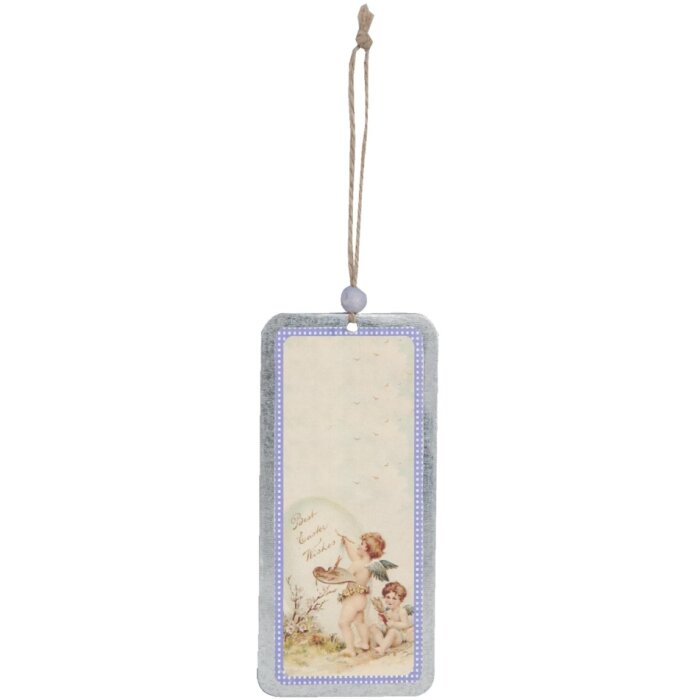 Clayre & Eef Dekoanhänger mit Engeln 6x8 cm verschiedene Farben