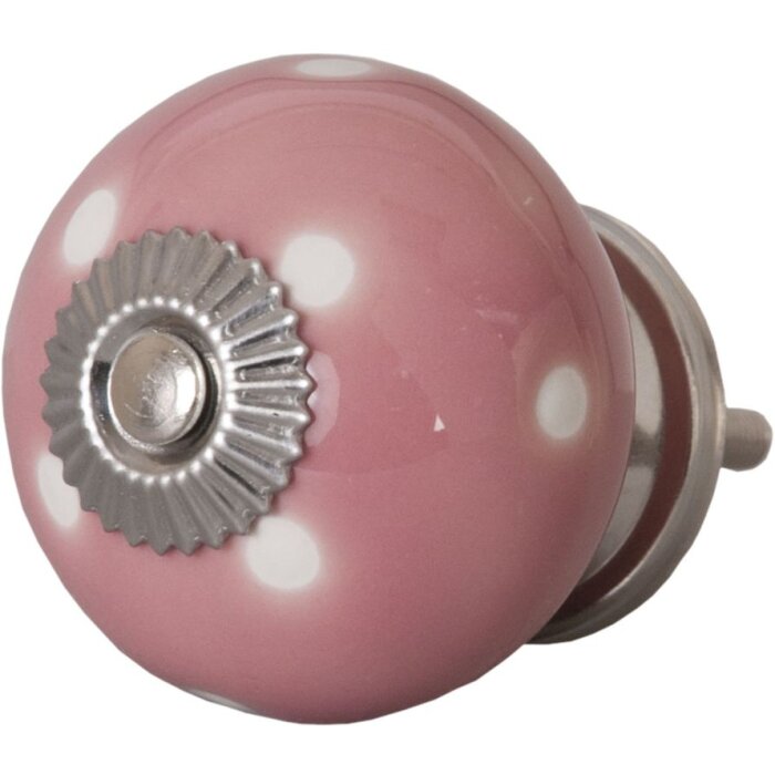 Крапки рожево білі (62325)