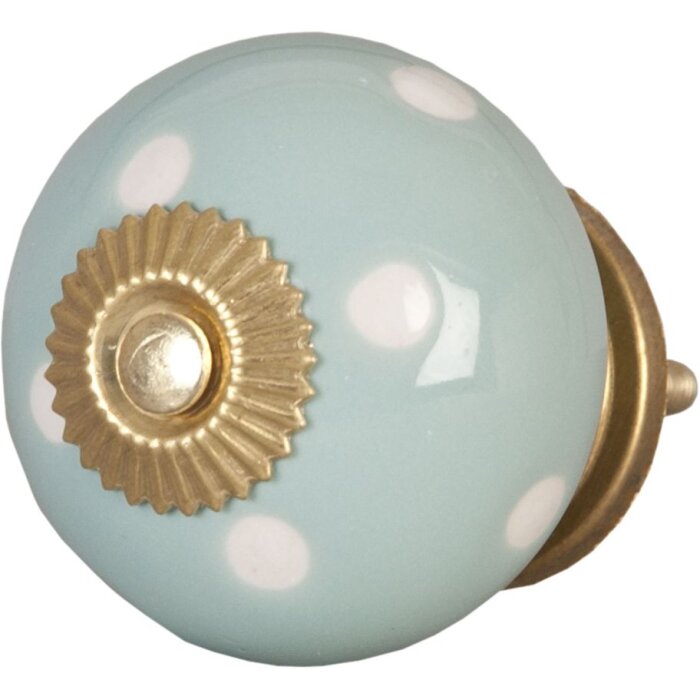 Точки світло-блакитні білі (62324)