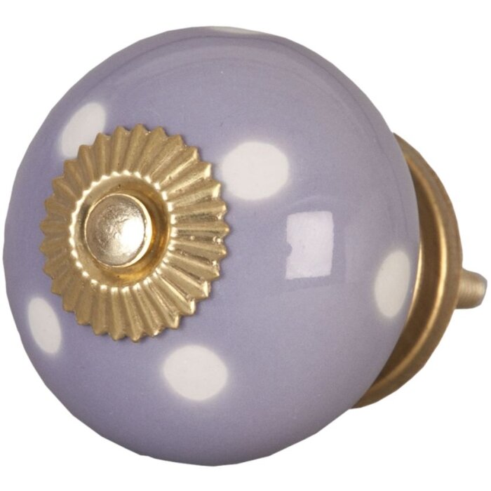 Дотс баклажан білий (62322)