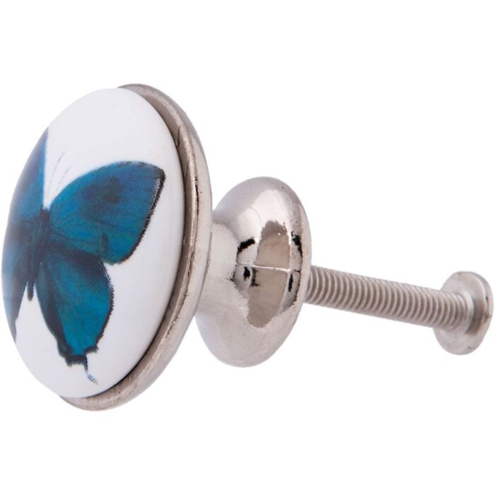 Метелик блакитний білий (63811)